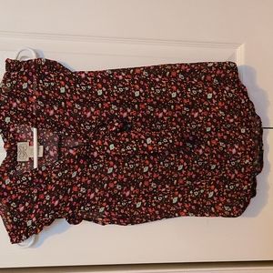 XS sheer floral blouse